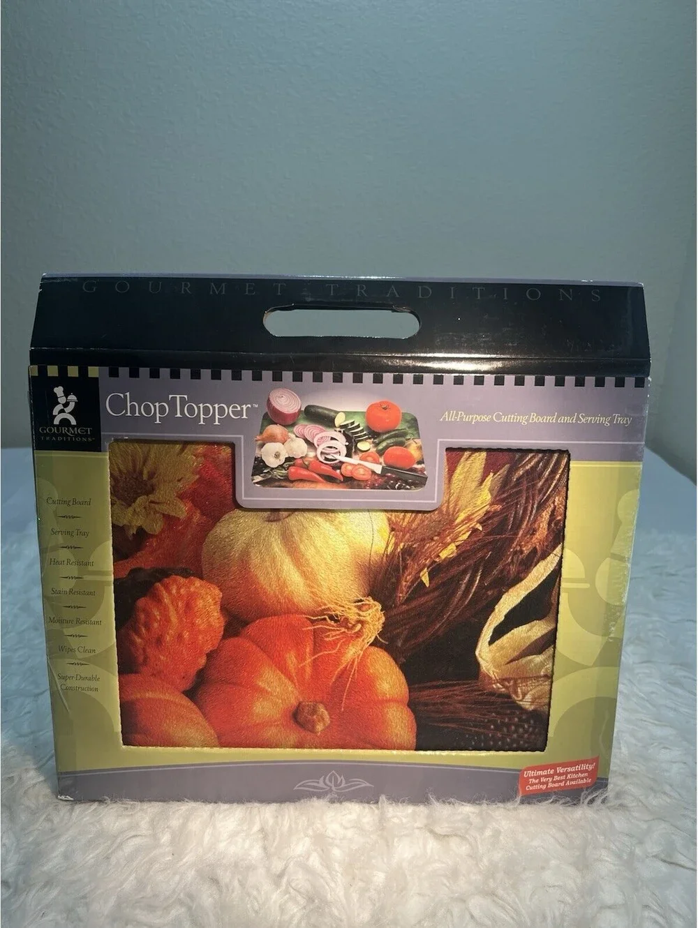 Gourmet Traditions Chop Topper Cutting Board Tempered Glass 12x15”